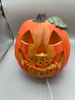 1995 Trendmasters Happy Halloween Light Up Pumpkin
