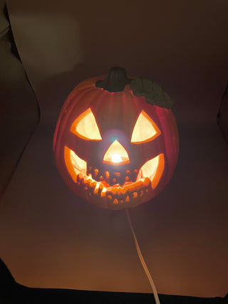 1995 Trendmasters Happy Halloween Light Up Pumpkin