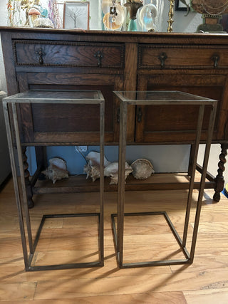 Glass Top Metal Table