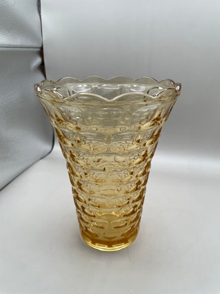 1960's Federal Glass 8" Gold Vase