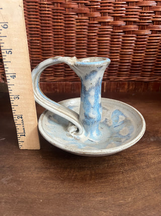 Handmade pottery chamberstick