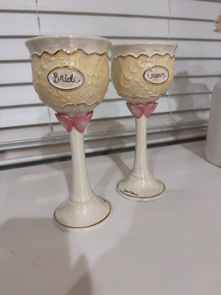 Bride & Groom Goblets - 1 of 2