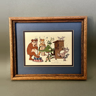 Set of 2 Robert Marble Signed Framed Prints Jammin & Friendship