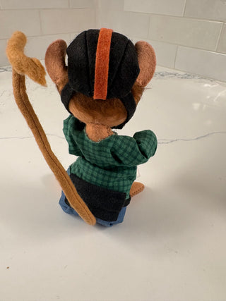Vtg. (1996) Annalee Bicycling Mouse #201596, bicycle included 6.5"