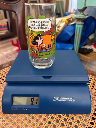 1968 Camp Snoopy collection glass Lucy Peanuts