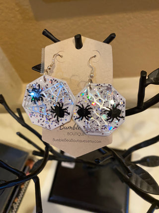 Bumble Bea boutique spider earrings
