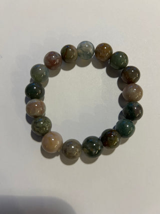 Green & Brown Beaded Bracelet