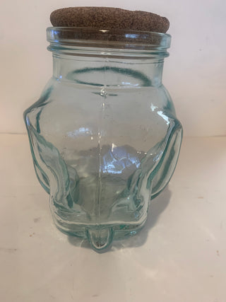 Vntg 1960’s Italian  Glass Elephant jar w/lid