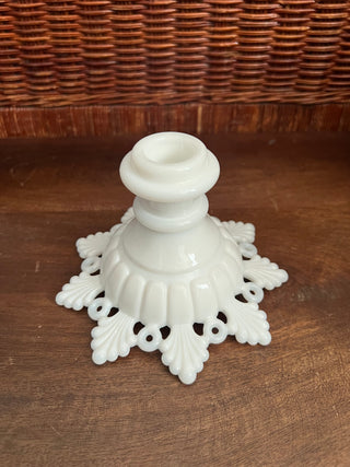 Westmorland Milk glass candle holder