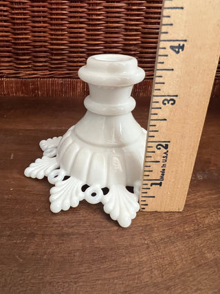 Westmorland Milk glass candle holder