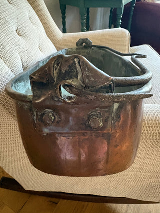 Rare 28" French Copper Fish Poacher (Poissonnière)