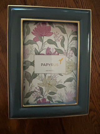 Papyrus 5" x 7" Teal Blue and Gold Frame