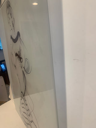 Reverse painting on glass Fair Lady