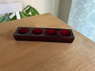 Crate and Barrel Tealight Holder Red
