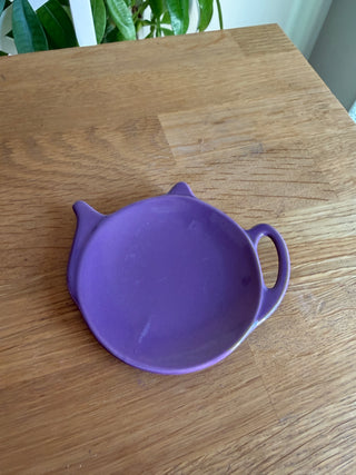 Tea Bag Holder Spoon Rest Purple