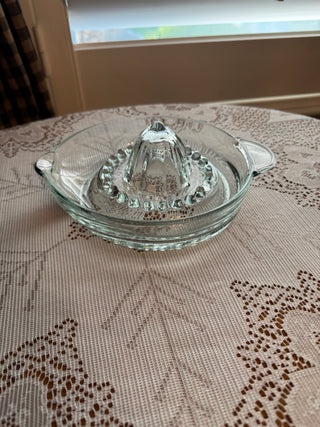 Vintage Clear Glass Made in Mexico Citrus Juicer