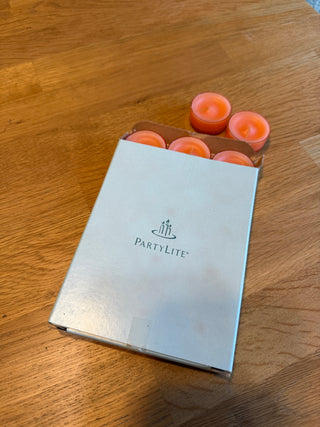 PartyLite tealight candles (orange sherbet)