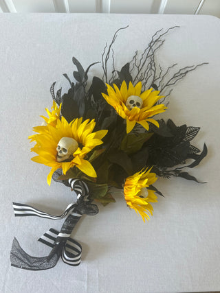 Halloween Skull Flower Arrangement