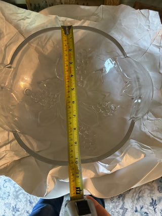 Frosted Glass Bowl - Floral Pattern