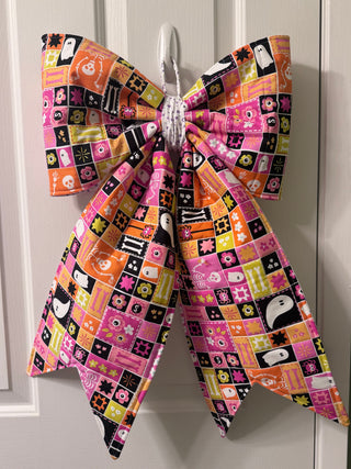 Quilted Patchwork Door Bow - Halloween - Handmade