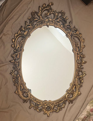 VINTAGE ORNATE "SYROCO" GOLD MIRROR USA