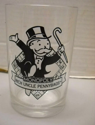 Vintage McDonald's Monopoly Glasses Rich Uncle Pennybags 1996 Hasbro Mint