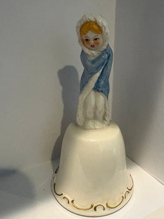 Vtg. Goebel Porcelain Figural Bell, Little girl bell " 5"