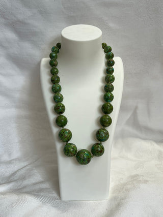 Aluma USA 20" Green Turquoise Graduated Necklace