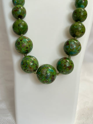 Aluma USA 20" Green Turquoise Graduated Necklace
