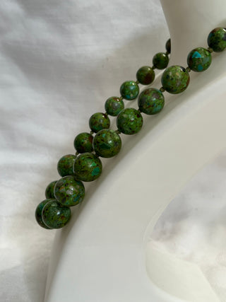 Aluma USA 20" Green Turquoise Graduated Necklace