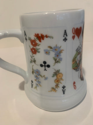 Vntg German porcelain playing cards mug
