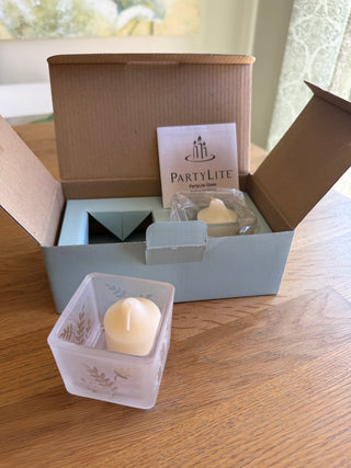 PartyLite frosted candle holder