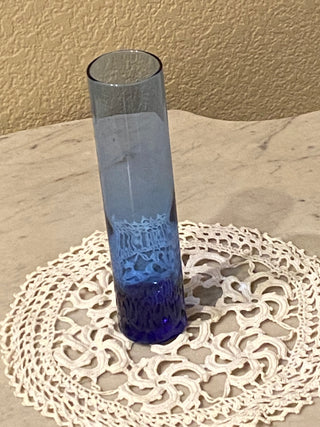 Vtg Libbey cobalt blue vase rcd