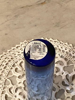Vtg Libbey cobalt blue vase rcd
