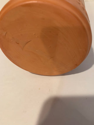 Vntg terra-cotta wine chiller grape design