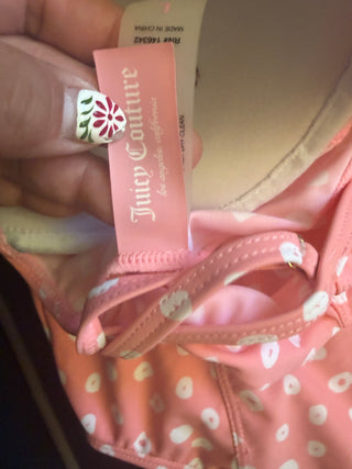 Juicy Couture 2 piece bikini swim suit Top L and bottom XL