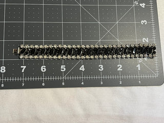 7" Rhinestone Bracelet, Black/Silver