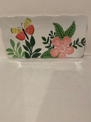 6x12” ceramic butterfly tray