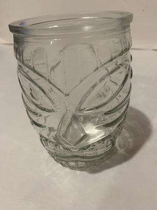 Tiki face barrel shaped glass (each)