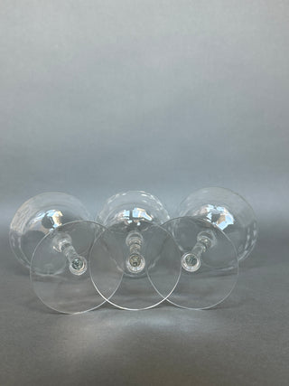 Vintage Mid-Century Cut Crystal Stemware Suite — Grape & Vine, 31 Pieces, Six Shapes