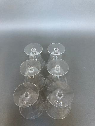 Vintage Mid-Century Cut Crystal Stemware Suite — Grape & Vine, 31 Pieces, Six Shapes