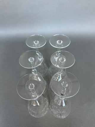 Vintage Mid-Century Cut Crystal Stemware Suite — Grape & Vine, 31 Pieces, Six Shapes