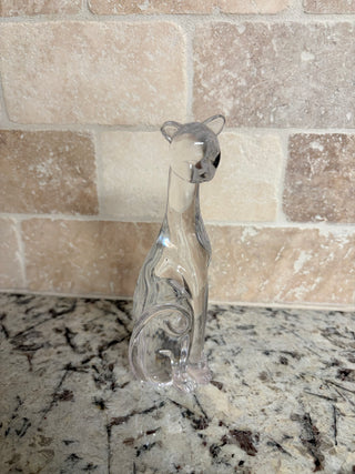 Vintage MCM Lucite Acrylic Tall Cat Figurine
