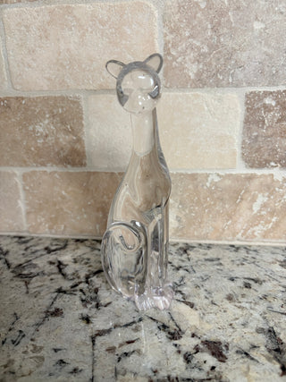 Vintage MCM Lucite Acrylic Tall Cat Figurine