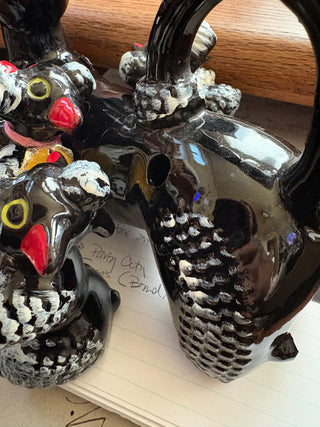 Vtg. 5-piece Japanese poodle spice rack
