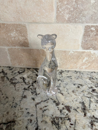 Vintage MCM Lucite Acrylic Tall Cat Figurine