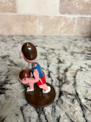 Vintage Japanese Hand Carved Bobblehead Basketball Player