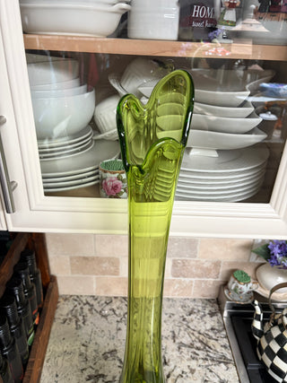 Vintage Viking Epic Drape Slung Vase 28" Tall Green