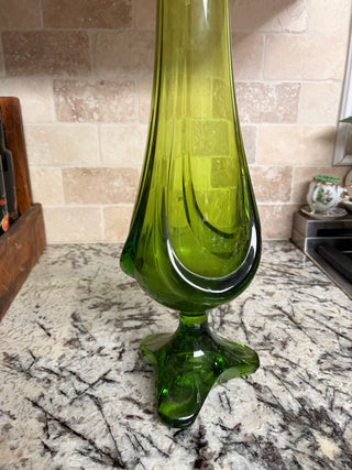 Vintage Viking Epic Drape Slung Vase 28" Tall Green