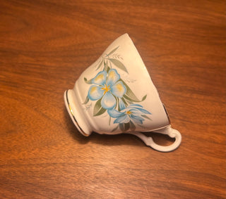 Consort Blue flower gold rim